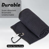 Personalized Golf Waffle Microfiber Tri-Fold Towel 16“ x 24” With Logo and Name