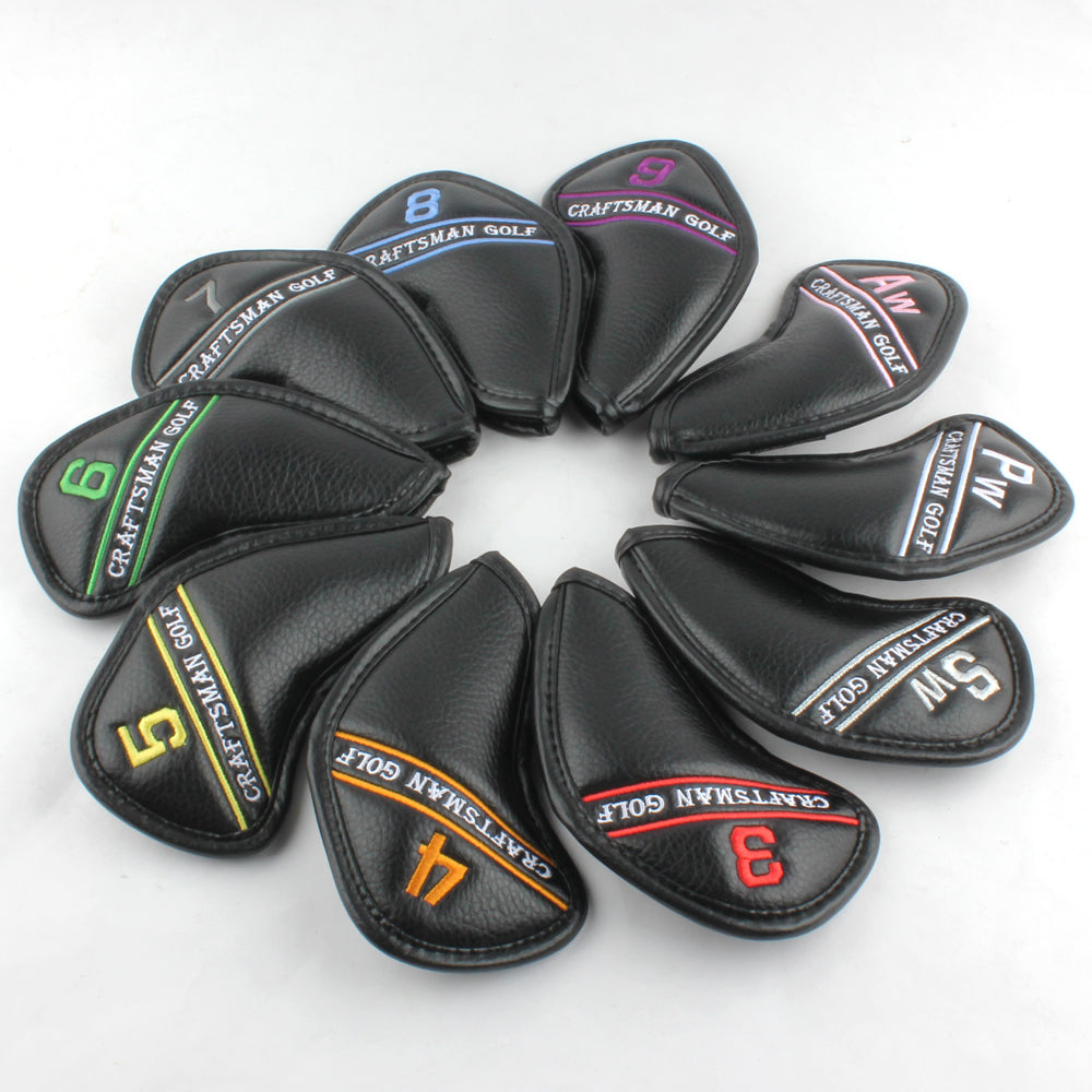 Colorful Embroidery Number Iron Headcover Set