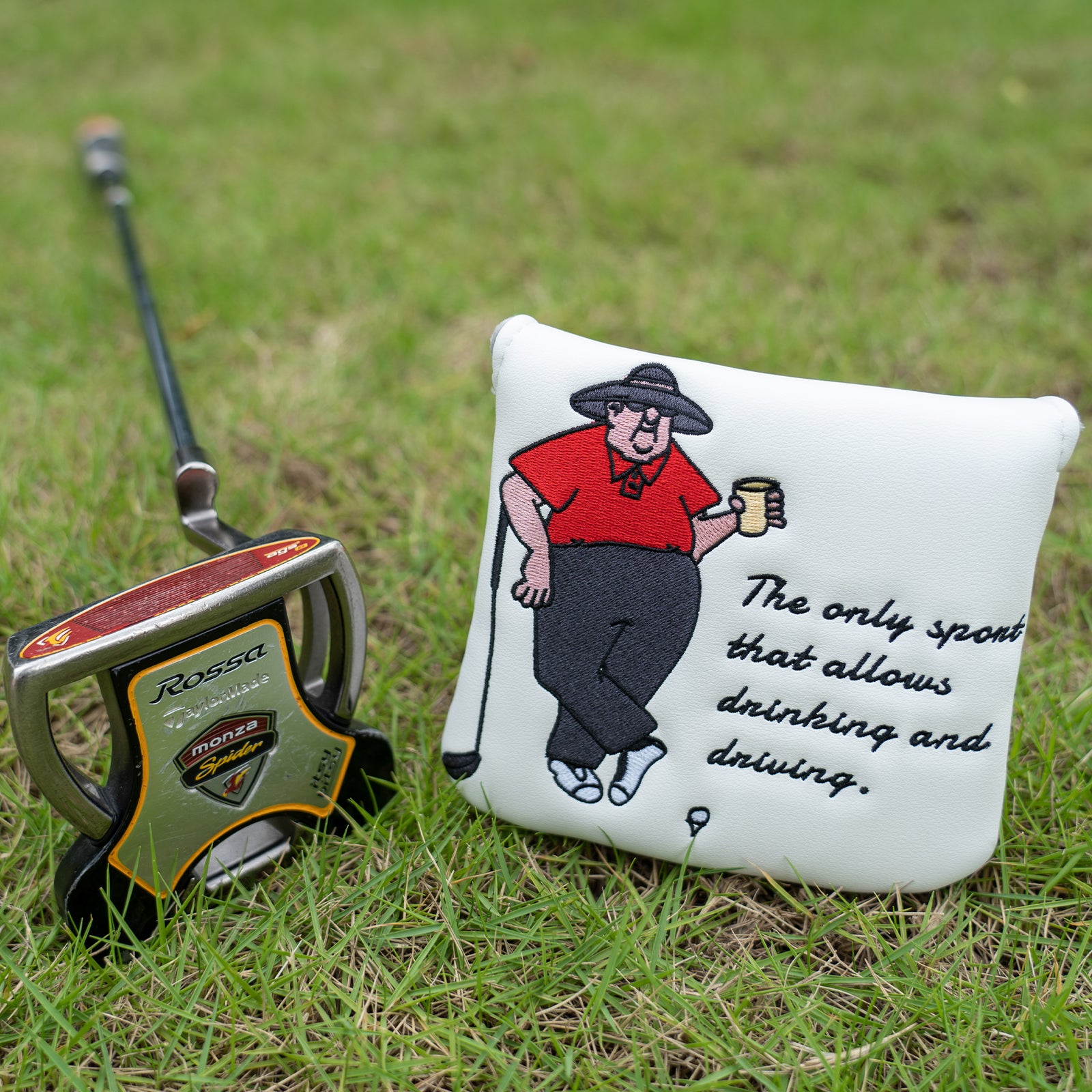 White PU Man Square Putter Head Cover