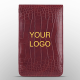 Custom Logo Crocodile Pattern Leather Scorecard Holder