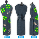 Dark Blue PU lucky Golf Head Cover Set