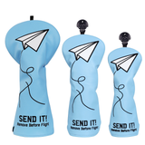 Paper Plane Send It 460cc Blue Driver Head Cover