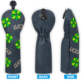 Dark Blue PU lucky Golf Head Cover Set