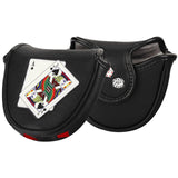 Ace and Jack Black Mallet Head Cover-CraftsmanGolf