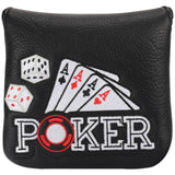 Four Aces Poker Large Mallet Putter Head Cover-CraftsmanGolf