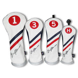 White Blue Red Wood Head Cover