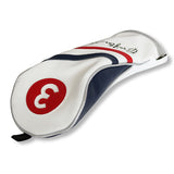 White Blue Red Wood Head Cover - CraftsmanGolf