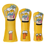 Beer Golf Headcovers Set (Driver, Fairway, Hybrid Cover)