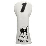 Black Cat Leather Golf Head Covers - Craftsman Golf