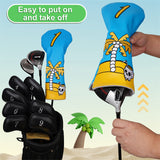 Coconut tree & Skull Golf Club Driver Head Cover - Craftsman Golf