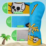 Coconut tree & Skull Golf Club Driver Head Cover - Craftsman Golf