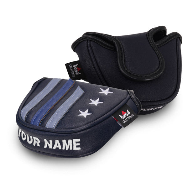 Custom Your Name Stars&Stripes Mallet Putter Headcover