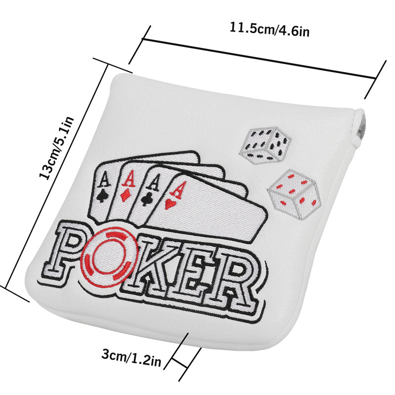 Four Aces Poker Large Mallet Putter Head Cover-CraftsmanGolf