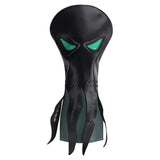 Green Eyes Octopus Black Leather Driver Head Cover