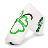 Green Lucky Clover Leather Putter Headcover