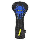 Octopus &  Auspicious Cloud Leather Driver Club Head Cover