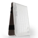 Personalized Crocodile Pattern Leather Scorecard & Yardage Book Holder - CraftsmanGolf