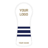 Personalized Horizontal Stripes Wood Headcover With Your Logo And Name