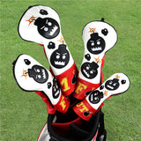 Craftsman Golf Red White Leather Angry Bombs Golf Head Covers