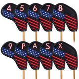 Stars and Stripes Protective Iron Headcovers Set (4-9,P,A,S,X)
