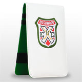 White Leather Shield Scorecard & Yardage Book Holder