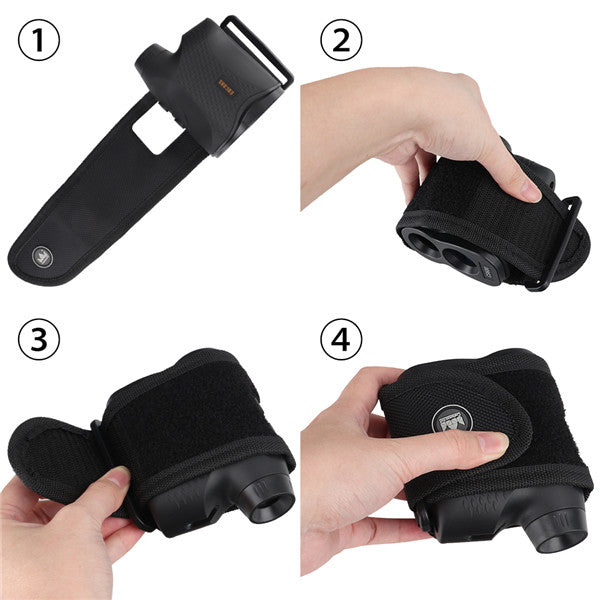 Black Oxford Rangefinder Strap - CraftsmanGolf