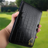 Crocodile Pattern Leather Scorecard & Yardage Book Holder - CraftsmanGolf