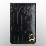 Crocodile Pattern Leather Scorecard & Yardage Book Holder - CraftsmanGolf