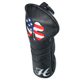 Black Leather Lucky Clover Golf Headcovers - CraftsmanGolf