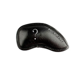 Custom Individual Leather Iron Headcover - CraftsmanGolf