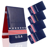 Custom USA Scorecard & Yardage Book Holder With Your Name