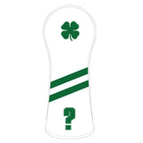 Personalized Green Lucky Clover Wood Head Covers With Name