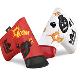 Angry Bombs Leather Golf Putter Blade Head Cover