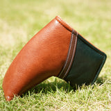 Brown Dark Green Vintage Blade Putter Cover