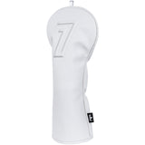 White 3D Embossed Leather Golf Headcovers