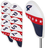 White Flag Stitching Magnet Iron Covers 10PCS