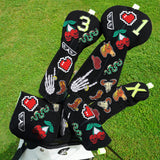 Hook-and-loop Embroidered Patches Driver Head Cover