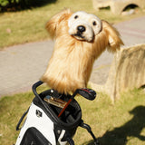 Realistic Golden Retriever Plush Driver Cover