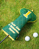 Green Diamond Pattern Embroidered Driver Golf Head Cover