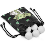 Black PU Finger Money Printing Golf Valuables Pouch