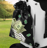 Black PU Finger Money Printing Golf Valuables Pouch