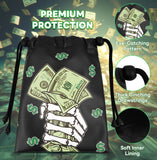 Black PU Finger Money Printing Golf Valuables Pouch