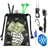 Black PU Finger Money Printing Golf Valuables Pouch