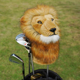 Realistic Lion Plush Driver Cover