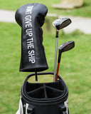 Black Don't Give Up Driver Golf Head Cover
