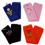 Cotton Jacquard Waffle Embroidered Golf Towel