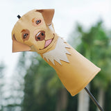 Yellow Golden Retriever Driver Golf Head Covers