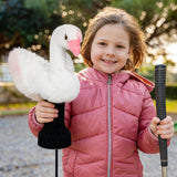 White Swan Plush Driver Animal Head Cover