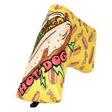 Yellow Hot Dog Golf Driver Putter Headcover