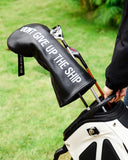 Black Don't Give Up Driver Golf Head Cover